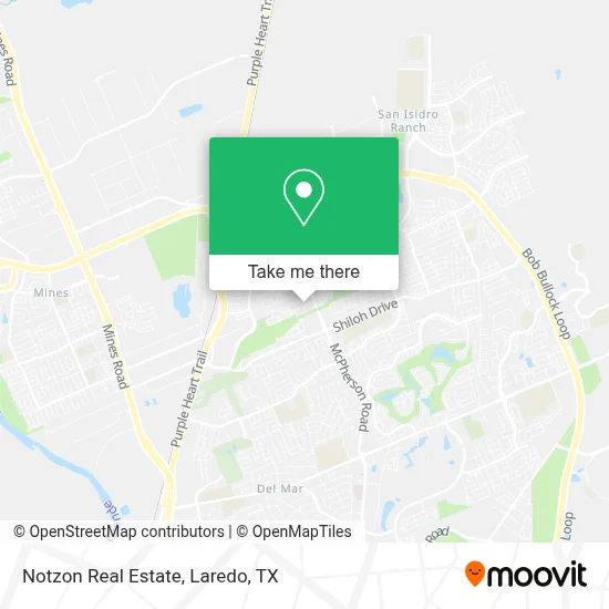Notzon Real Estate map