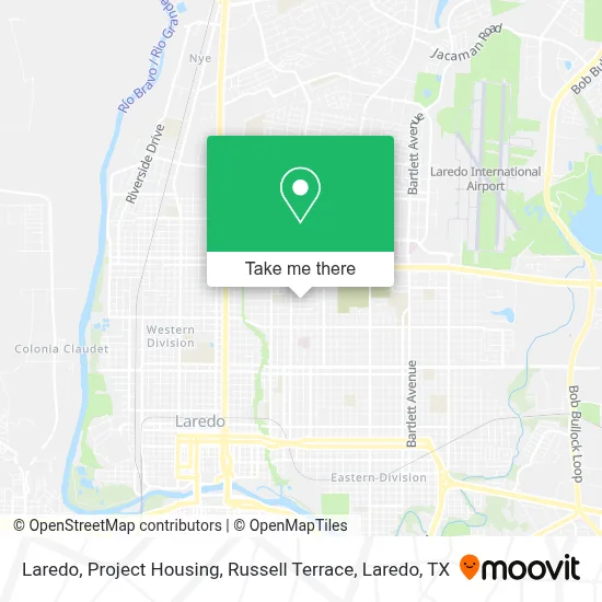 Laredo, Project Housing, Russell Terrace map