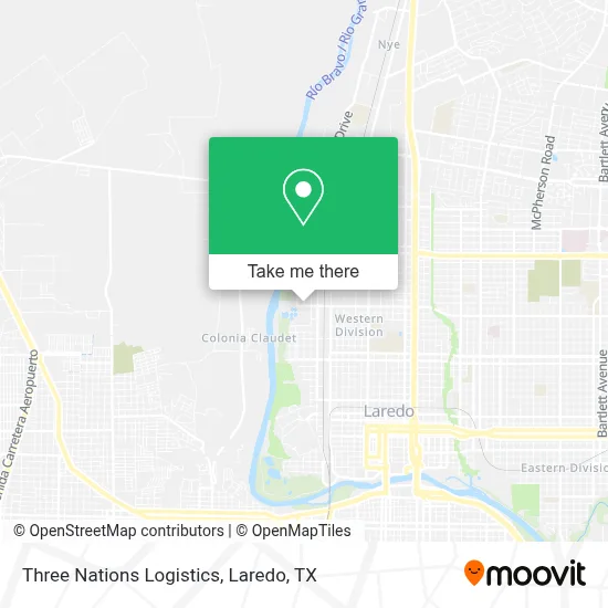 Three Nations Logistics map