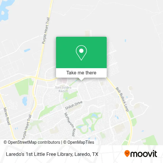 Laredo's 1st Little Free Library map