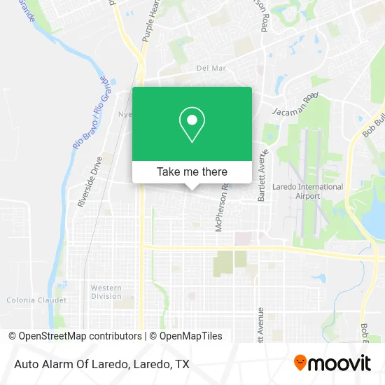 Auto Alarm Of Laredo map