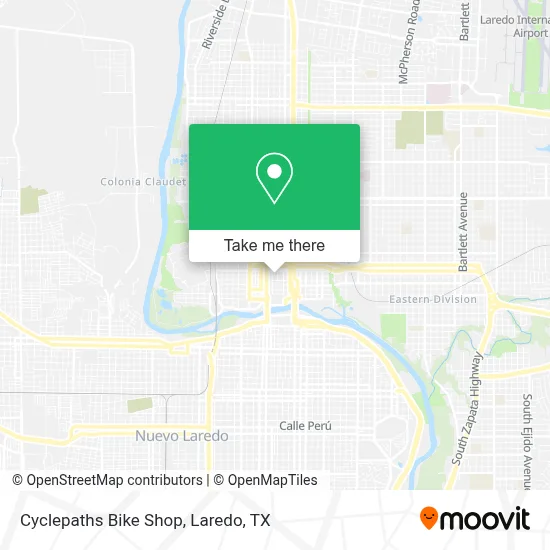Cyclepaths Bike Shop map