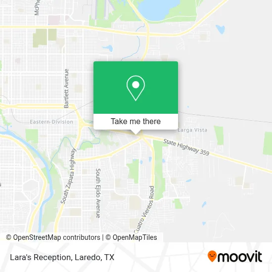 Lara's Reception map