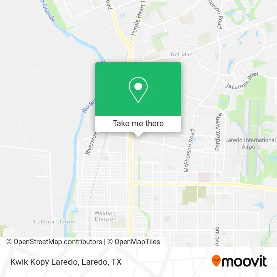Kwik Kopy Laredo map
