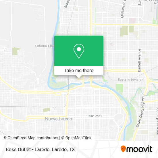 Boss Outlet - Laredo map