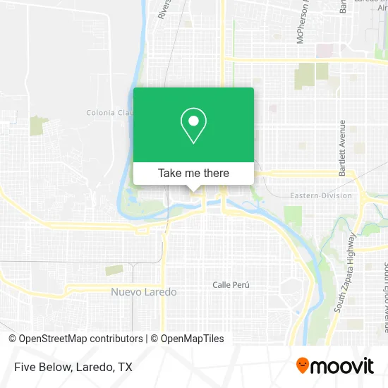 Five Below map