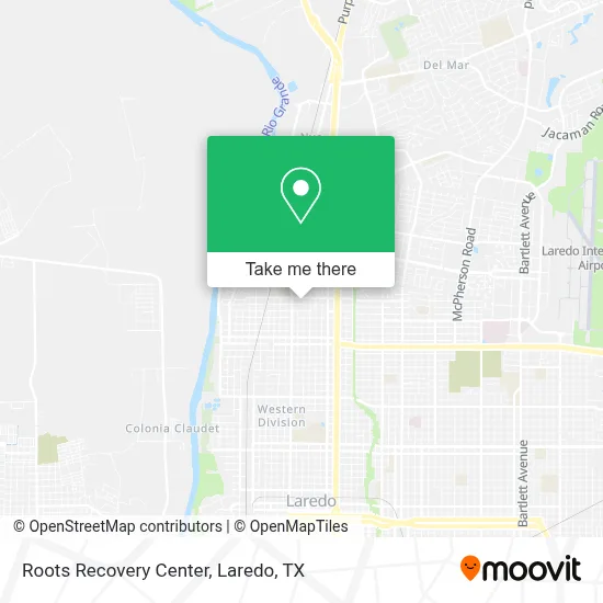 Roots Recovery Center map