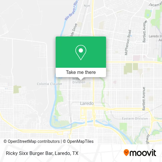 Ricky Sixx Burger Bar map