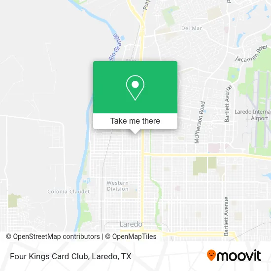 Four Kings Card Club map