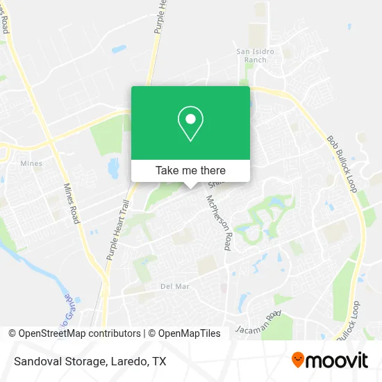 Sandoval Storage map