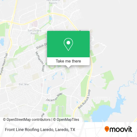 Front Line Roofing Laredo map