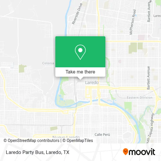 Laredo Party Bus map