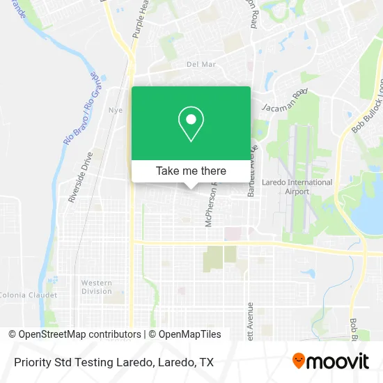 Priority Std Testing Laredo map
