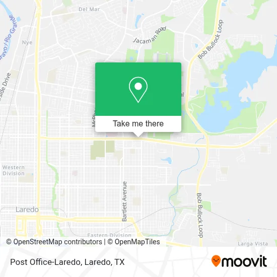 Post Office-Laredo map
