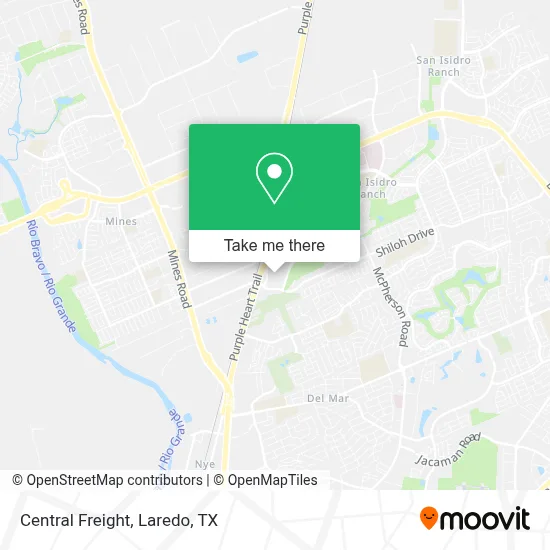 Central Freight map