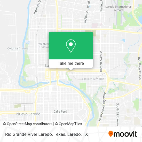 Rio Grande River Laredo, Texas map