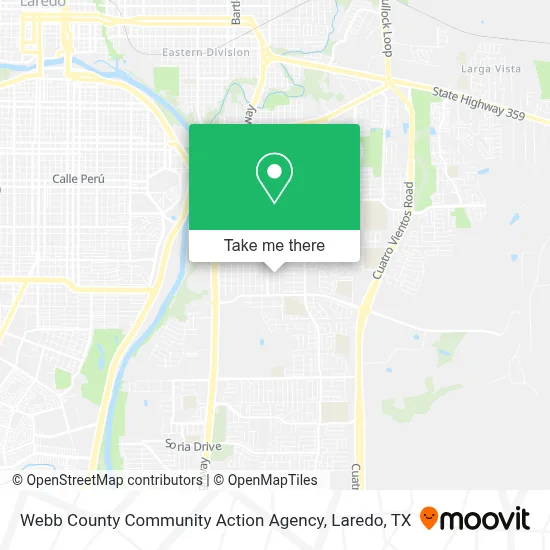 Webb County Community Action Agency map
