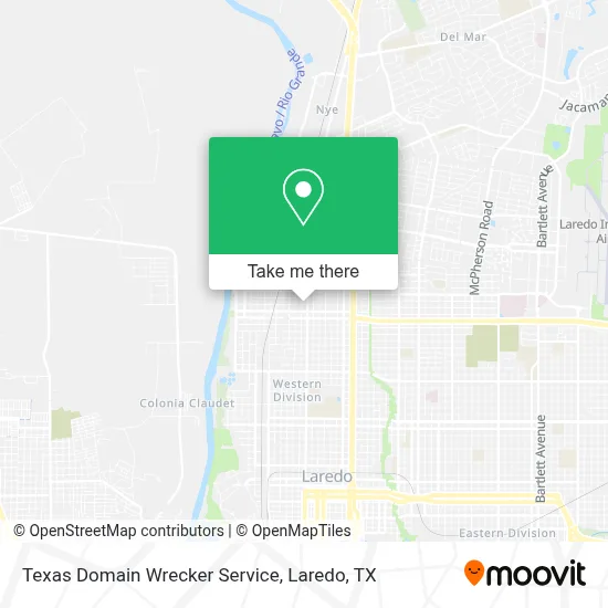 Texas Domain Wrecker Service map