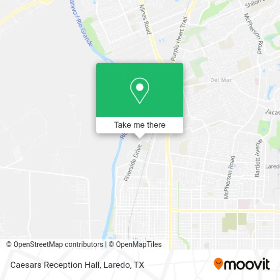 Caesars Reception Hall map