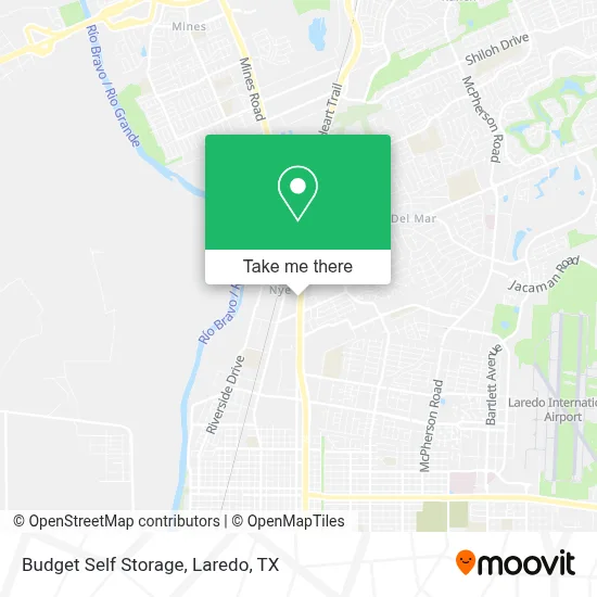 Budget Self Storage map