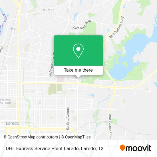DHL Express Service Point Laredo map