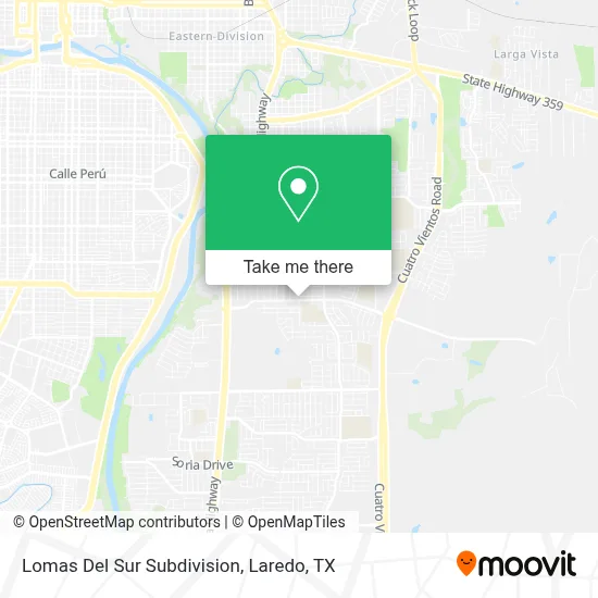 Lomas Del Sur Subdivision map