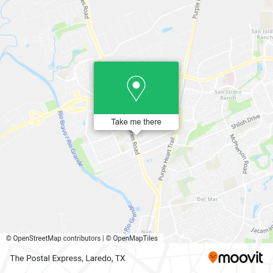 The Postal Express map