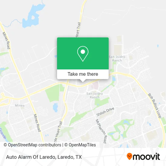 Auto Alarm Of Laredo map