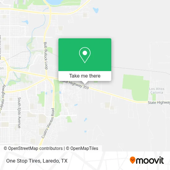 One Stop Tires map