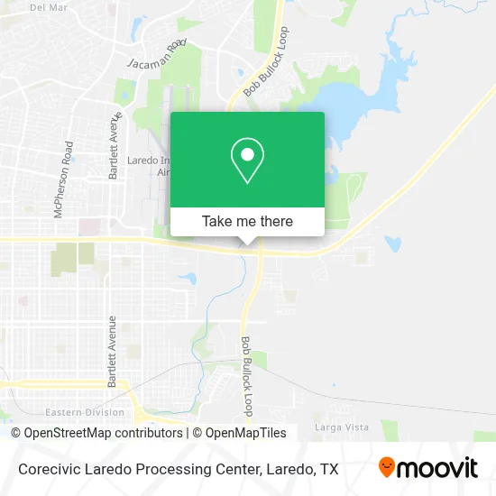 Corecivic Laredo Processing Center map