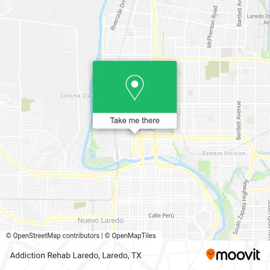 Addiction Rehab Laredo map