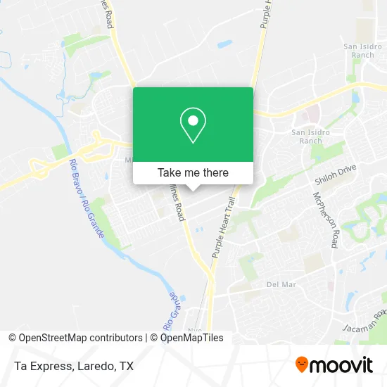 Ta Express map