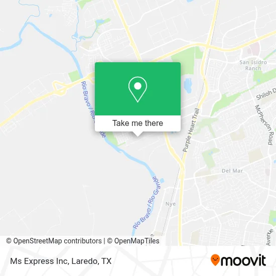 Ms Express Inc map