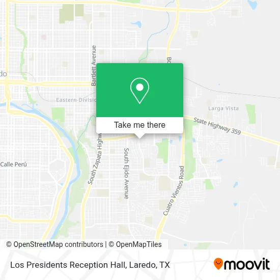 Los Presidents Reception Hall map
