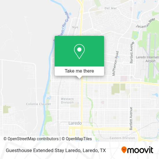 Guesthouse Extended Stay Laredo map