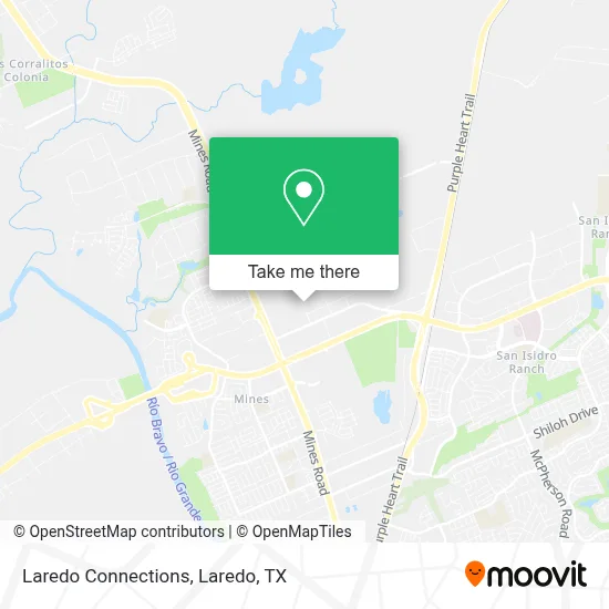 Laredo Connections map