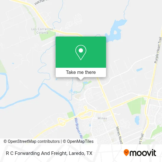 R C Forwarding And Freight map