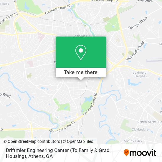 Mapa de Driftmier Engineering Center (To Family & Grad Housing)