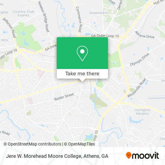 Jere W. Morehead Moore College map