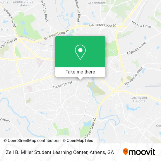 Mapa de Zell B. Miller Student Learning Center