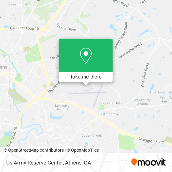 Us Army Reserve Center map
