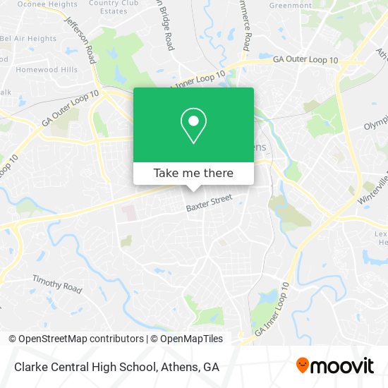 Clarke Central High School map