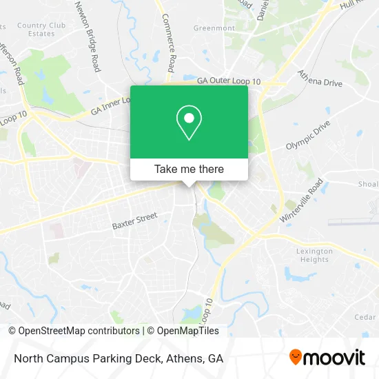 North Campus Parking Deck map