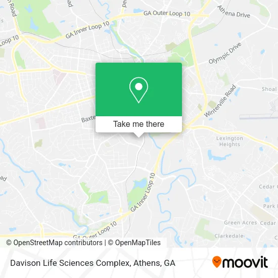 Mapa de Davison Life Sciences Complex