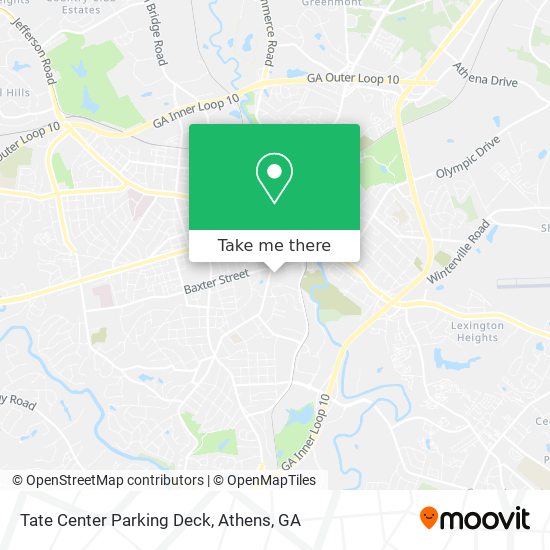 Mapa de Tate Center Parking Deck