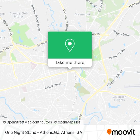 Mapa de One Night Stand - Athens,Ga