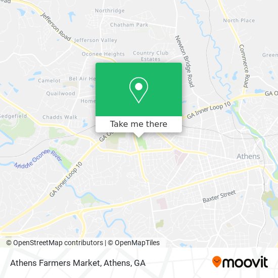 Mapa de Athens Farmers Market