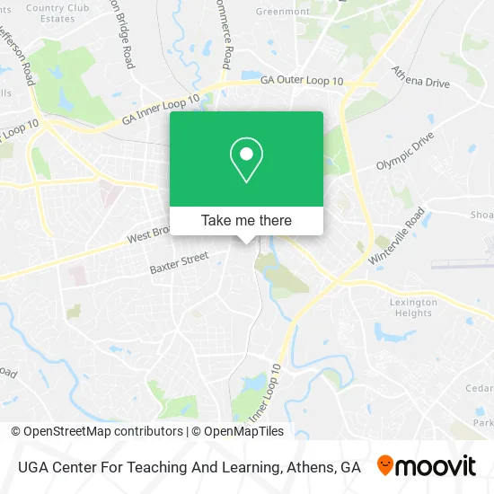 UGA Center For Teaching And Learning map