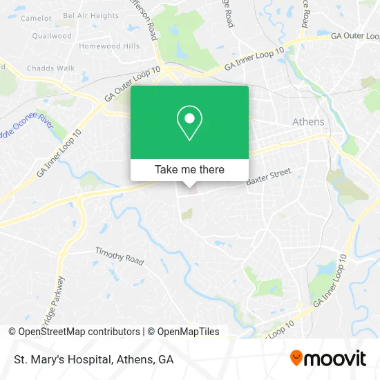 St. Mary's Hospital map