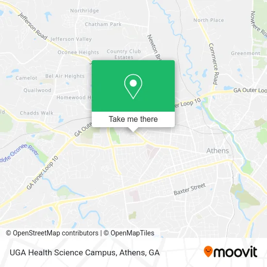 UGA Health Science Campus map